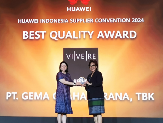 Achieving Excellence – PT Gema Grahasarana, Tbk Wins the Best Quality Award at the Huawei Indonesia Supplier Convention 2024!